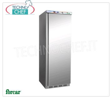 Forcar - Armoire Congélateur-Congélateur, lt.340, Statique avec DESSUS GRILLÉS À ÉVAPORATION FIXE, Temp.-18°/-22°C, Classe B, mod.G-EF400SS Armoire Congélateur-Congélateur, STATIQUE avec DESSUS D'ÉVAPORATION FIXES1, Porte, Professionnel, lt.340, Temp.-18°/-22°C, ÉCOLOGIQUE en CLASSE B, GAZ R600a, V.230/1, Kw.0,185, Poids 74 Kg, dim.mm.600x585x1855