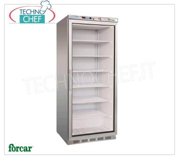 Forcar - Armoire Congélateur 1 porte, lt.555, Statique Avec TABLETTES GRILLÉES FIXES À ÉVAPORATION, Temp.-18°/-22°C, Classe C, mod.G-EF600GSS
