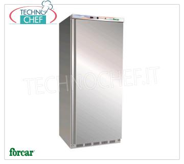 Forcar - ARMOIRE Congélateur-Congélateur, lt.555, Statique, Temp.-18 ° / -22 ° C, Classe B, mod.G-EF600SS Réfrigérateur / congélateur 1 porte, Professionnel, lt.555, Temp.-18 ° / -22 ° C, ÉCOLOGIQUE en Classe B, Gaz R600a, statique avec ventilateur interne, V.230 / 1, Kw 0,3, Poids 94 Kg, dim.mm.777x695x1895h
