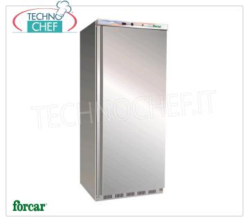 Forcar - Armoire Congélateur-Congélateur, lt.570, Statique avec TABLETTES GRILLÉES FIXES À ÉVAPORATION, Temp.-18°/-22°C, Classe B, mod.G-EF600SS Armoire congélateur-congélateur 1 porte, STATIQUE avec TABLETTES GRILLÉES FIXES À ÉVAPORATION, Professionnel, 570 lt, Temp. -18°/-22°C, ÉCOLOGIQUE en Classe B, Gaz R600a, V.230/1, Kw 0,3, Poids 94 Kg , dim.mm.777x695x1895h