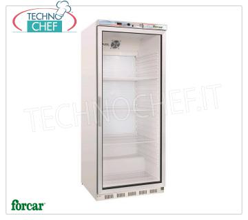 Technochef - RÉFRIGÉRATEUR pour BOISSONS, 1 Porte, Statique, Temp.+2°/+8°C, lt.570, Classe B, Mod.G-ER600G Réfrigérateur Professionnel pour Boissons, Ligne ECO, 1 Porte Vitrée, structure externe en tôle blanche, Statique, température +2°/+8°C, capacité 570 litres, Classe B, Eclairage Led, V.230/1, Kw.0,185 , Poids 93 Kg, dim.mm.777x695x1895h