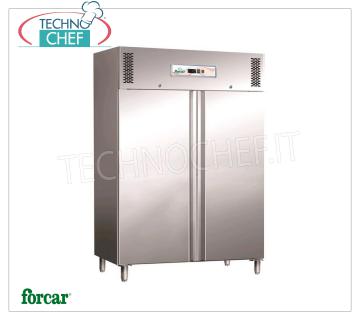 Forcar - Armoire 2 portes, INOX 304, lt.1325, Ventilée, Temp.-2°/+8°C, Classe C, mod.G-GN1410TN