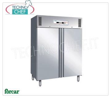 Forcar - Armoire Combinée Réfrigérateur-Congélateur INOX 304, 2 Portes, 2 températures, mod.G-GNV1200DT