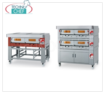fours pizza modulaires à gaz avec plan de cuisson en réfractaire et chambre en tôle 