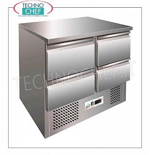 Forcar - Table Réfrigérée avec 4 tiroirs, Temp.+2°/+8°C, lt.240, Statique, Classe C, mod.G-S9014D