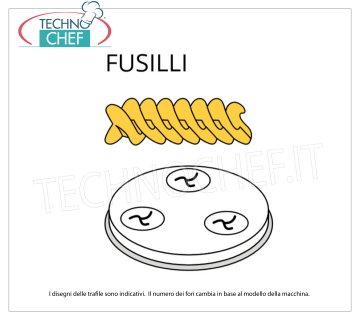 Technochef - FILIÈRE FUSILLI en ALLIAGE LAITON-BRONZE