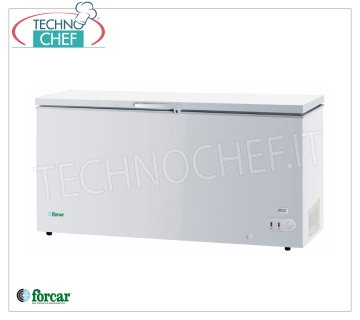 Forcar - CONGELATORE à POZZO, lt.560, Temp. -18°C, Classe F, mod.G-BD650S Congélateur coffre horizontal, Ligne ECO, extérieur en acier peint en blanc, capacité 560 litres, température -18° C., réfrigération statique, ÉCOLOGIQUE en Classe F, Gaz R600a, V.230/1, Kw.0,091, Poids 66 Kg, dim .mm.1805x750x850h