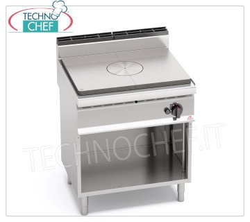 TECHNOCHEF - CUISINIÈRE À GAZ SOLIDE sur ARMOIRE OUVERTe, Kw.10, Mod.G7TPM CUISINIÈRE SOLIDE À GAZ sur ARMOIRE OUVERTE, Ligne BERTOS, MACROS 700, Série HIGH POWER, puissance thermique 10,00 Kw, Poids 88, dim.mm.800x700x900h