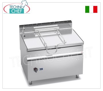 Technochef - Sauteuse à gaz, basculante motorisée, capacité 120 litres, Mod.G9BR12/I+RM Sauteuse à gaz basculante, BERTOS, ligne MAXIMA 900, série MAXI-120, avec cuve en acier inoxydable de 120 litres, basculement motorisé, puissance thermique Kw.30, poids 230 Kg, dim.mm.1200x900x900h