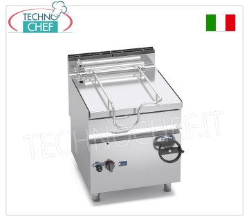 Technochef - Sauteuse à gaz, basculement manuel, capacité 80 litres, Mod.G9BR8/I