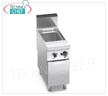 TECHNOCHEF - CUOCIPASTA À GAZ pour MOBILE, Vasque de 40 lt., Mod.G9CP40 CUISEUR À PÂTES À GAZ sur MOBILE, BERTOS, ligne MAXIMA 900, 1 cuve de 40 litres, puissance thermique Kw.12,00, Poids 54 Kg, dim.mm.400x900x900h