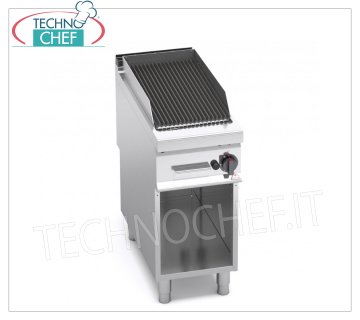 TECHNOCHEF - GRIL A GAZ EN PIERRE DE LAVE, 1 module sur COMPARTIMENT OUVERT, Ligne MAXIMA 900, Mod.G9PL40M/G GRIL À GAZ EN PIERRE DE LAVE, BERTOS, Ligne MAXIMA 900, Série COMFORT POWER, 1 module sur COMPARTIMENT OUVERT avec ZONE DE CUISSON mm 360x700, puissance thermique Kw.9,00, Poids 57 Kg, dim.mm.400x900x900h