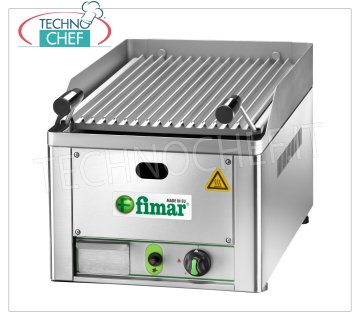 Fimar - LAVA GAS STONE GRID, 1 module TOP, Mod.GL33 Gril à pierre de lave au gaz, 1 module supérieur complet avec viande grillée, puissance thermique de 6,5 Kw, dimensions mm. 330x540x220h.