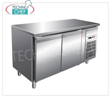 Forcar - Tavolo Congelante - Congélateur 2 Portes, Temp.-18°/-22°C, Classe D, Gaz R290, mod.G-GN2100BT Table de congélation - Congélateur 2 PORTES et tiroir neutre, Professionnel, capacité 282 litres, température -18°/-22°C, ventilé, Gastronorm 1/1, ÉCOLOGIQUE en Classe D, Gaz R290, V.230/1, Kw.0 ,47, Poids 103 Kg, dim.mm.1360x700x860h