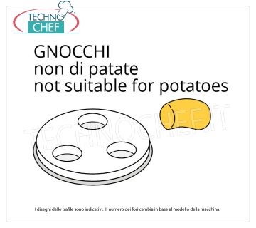 Technochef - FILIÈRE GNOCCHI en ALLIAGE LAITON-BRONZE