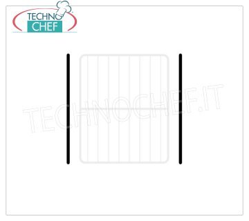 Paire de guides en acier inoxydable Paire de guides en acier inoxydable pour grilles GN 2/1 (mm 650x530)