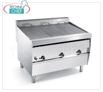 GRILL VAPOR GAZ version MOBILE, 3 modules - ARRIS - Série 900 - Demander un devis GRILL VAPOR GAZ version armoire, 3 MODULES avec commandes indépendantes avec 3 ZONES DE CUISSON mesurant 390x470 mm, complet avec grille à tige, puissance thermique 39,00 kw, dimensions extérieures 1195x900x850h mm