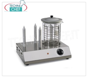 TECHNOCHEF - Machine à hot-dogs à 3 poinçons et cylindre Frankfurter, Mod.HOTDOGY09 / 3