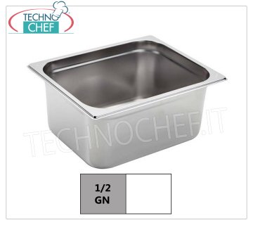 Bacs gastronormes GN 1/2 en inox Bol gastro-norme 1/2, inox 18/10, dim.mm 325 x 265 x 20 h