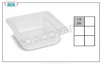 Plateau en polypropylène GN 1/6 Gastro-norm Plateau Gastronorme 1/6, en polypropylène, dim.mm 176 x 162 x 65 h