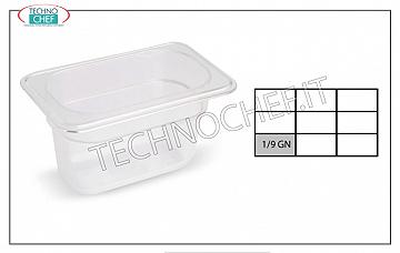 Plateaux en polypropylène GN 1/9 Gastro-norm Récipient gastro-norm 1/9, en polypropylène, dim.mm 176 x 108 x 65 h