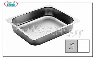 Gn 1/2 plateaux en acier inoxydable Plaque de cuisson Gastro-norm 1/2 en acier inoxydable avec rebord haut de 20 mm, dim. mm 353x265x20h