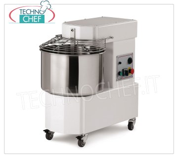 MÉLANGEUR SPIRAL de 38 Kg (réservoir de 40 litres) Batteur à spirale avec tête et cuve fixe 40 litres, capacité de pâte 38 Kg, V 230/1, kW 1,50, dim. millimètre 818x480x786h