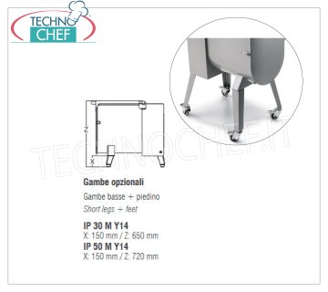 SIRMAN - Jambes basses avec pied Pieds bas avec pied pour mélangeurs à viande modèle IP30M / IP50M