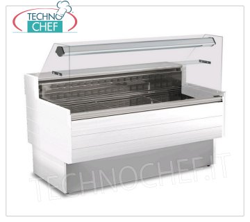 KIBUK Vitrine Comptoir Neutre, VERRE DROIT longueur 100 cm COMPTOIR D'AFFICHAGE NEUTRE avec VERRE DROIT, LONG 1060 mm, avec ÉCLAIRAGE, V.230/1, Kw.0,11, Poids 125 Kg, dimensions 1060x900x1245h mm