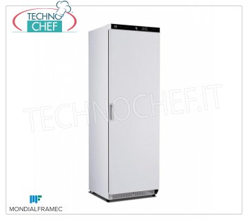 MONDIAL FRAMEC - Armoire Congélateur-Congélateur 1 Porte, lt.580, Mod.KICN60LT Congélateur-Congélateur Armoire 1 porte, MONDIAL FRAMEC, structure externe en tôle d'acier blanc, capacité lt.580, température négative -15°/-25°C, statique avec évaporateur à grille, V. 230/1, Kw. 0,36, Poids 101 Kg, dim.mm.775x740x1882h