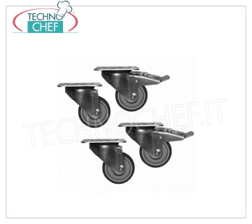 Forcar - Kit 4 roues, dont 2 avec frein
