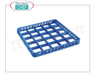 ASCENSEUR UNIVERSEL pour racks à 25 COMPARTIMENTS ÉLÉVATEUR UNIVERSEL à 25 COMPARTIMENTS, en polypropylène, adapté aux BASKETS à 25 bacs (Cod.KR-CIB25M), dimensions extérieures mm.500x500x42h