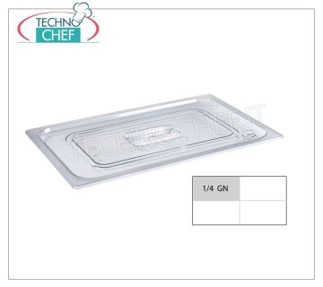 Couvercle en polycarbonate pour casseroles gastro-normalisées Couvercle en polycarbonate avec poignée pour bassin gastro-norm 1/4