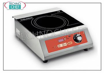 Technochef - Table PLAQUE D'INDUCTION, SURFACE UTILE Ø 240 mm PLAQUE D'INDUCTION pour table, SURFACE UTILE: DIAMÈTRE 240 MM, PUISSANCE 3,5 Kw, V. 230/1, dimensions extérieures mm. 330X440X164h