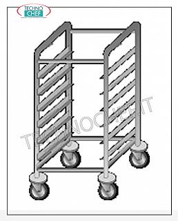 Trolleys / casseroles Gastronorm Guide commercial avec 14 antibasculement pour plateaux Gastro-Norm 01.01 à 02.01