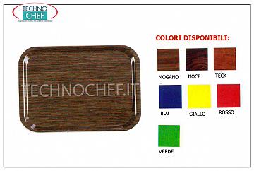 Plateaux libre-service en plastique stratifié Plateau libre-service en plastique stratifié, léger et fin, disponible en bois et en teintes colorées, dimensions Gastronorm standard 1/1 mm. 530 x 325