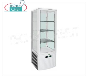 Technochef - RÉFRIGÉRATEUR pour BOISSONS, 1 Porte, Ventilé, Temp.+2°/+8°C, lt.235, Classe C, Mod.LSC235 Réfrigérateur professionnel BOISSONS-BOISSONS, vitre sur 4 côtés, 1 porte, Ventilé, température +2°/+8°C, capacité 235 litres, Classe C, éclairage LED, complet de 3 grilles, V.230/1, Kw.0 ,26, Poids 96 Kg, dim.mm.473x405x1642h