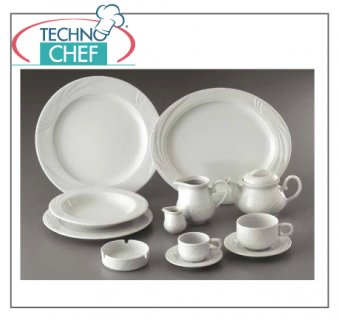 LJUBIANA - Assiettes et Vaisselle en Porcelaine Blanche - Collection ARCADIA - Gamme Complète