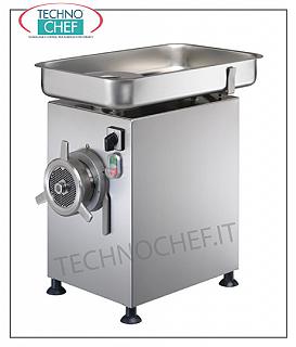 Technochef - Hachoir à viande professionnel avec unité de rectification en acier inoxydable, Type 32, caréné, mod. C / E32N Hachoir à viande - bouche 32, capacité prod. Kg / h 500, V 400/3, Kw 2,2, dim. Cm. 32,8x55,1x54,8h