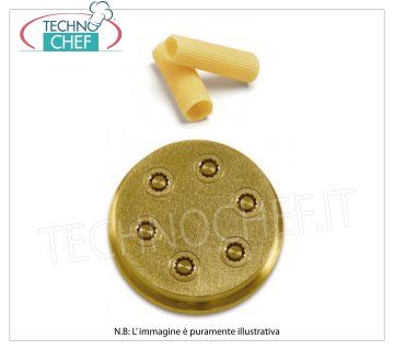 Technochef - Die Maccheroni rigati 8 mm Filière en bronze pour macaroni à rayures 8 mm