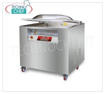 Machine professionnelle de chambre à vide, 2 barres de soudure de 50 et 90 cm, chambre de cm 92x57x22h.