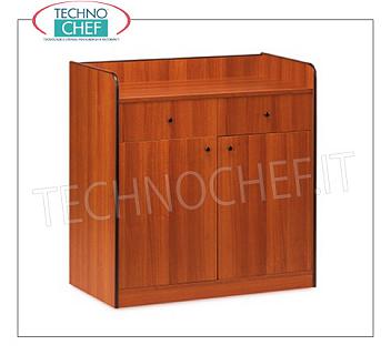 Un service d'étage Meubles Meuble de service en bois couleur mélamine salle de CHERRY, avec 2 tiroirs et compartiments à couverts avec 2 portes battantes, dim.mm.940x480x980h