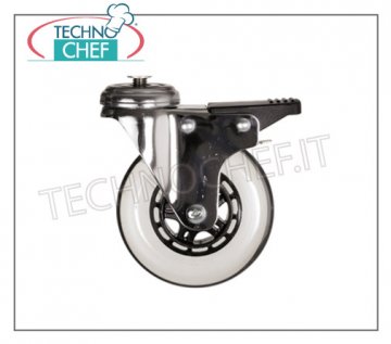 KIT 4 roues élastiques dont 2 avec frein pour chariots
