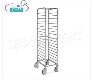 TECHNOCHEF - CHARIOT INOX pour 18 PLATEAUX GN 1/1, Mod.2062