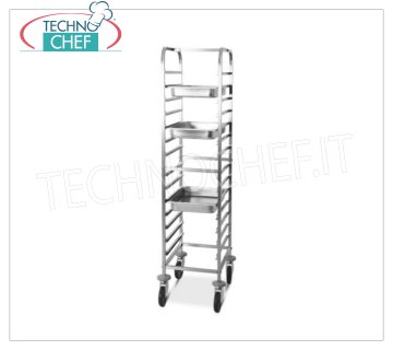 TECHNOCHEF - CHARIOT INOX pour 14 PLATEAUX GN 1/1, Mod.2070