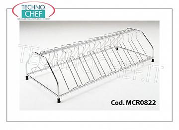 bois Chariots de service Porte-bouteille en fil d'acier chromé pour 12 personnes, dim.mm 700x400x220h