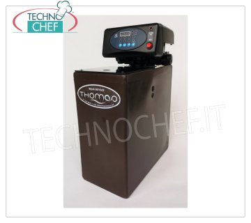 Technochef - ADOUCISSEUR CHRONOMÉTRIQUE AUTOMATIQUE CABINE, 3,5 litres d'eau Armoire purificateur / adoucisseur automatique pour eau froide à partir de 3,5 litres. résine, programmation chronométrique, alarme sel, débit max 400 l / h, V.12 (alimentation incluse), dim.mm.180x350x460h