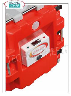 conteneurs isolés pour Gastronorm port actif avec un câble et un thermostat numérique, pour Mod.MM-AF12, V.230 / 1, Kw.0,2, Poids 5,2.