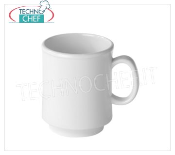 Technochef - MUG CUP MELAMINE EXTRAFORTE Ø 75 mm, Mod.MP22118 Mug en mélamine blanche extra forte, capacité 300 ml, diamètre 75 mm, hauteur 100 mm.