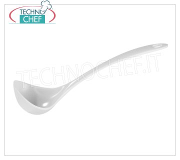 Cuillère en mélamine blanche, longueur 270 mm